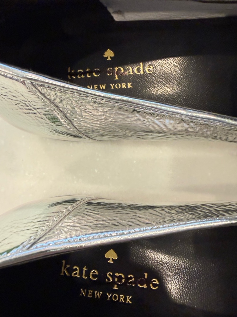 Kate Spade METALLIC SILVER Women's Genevieve Loafers, US 8 M NEW IN BOX - Picture 9 of 11